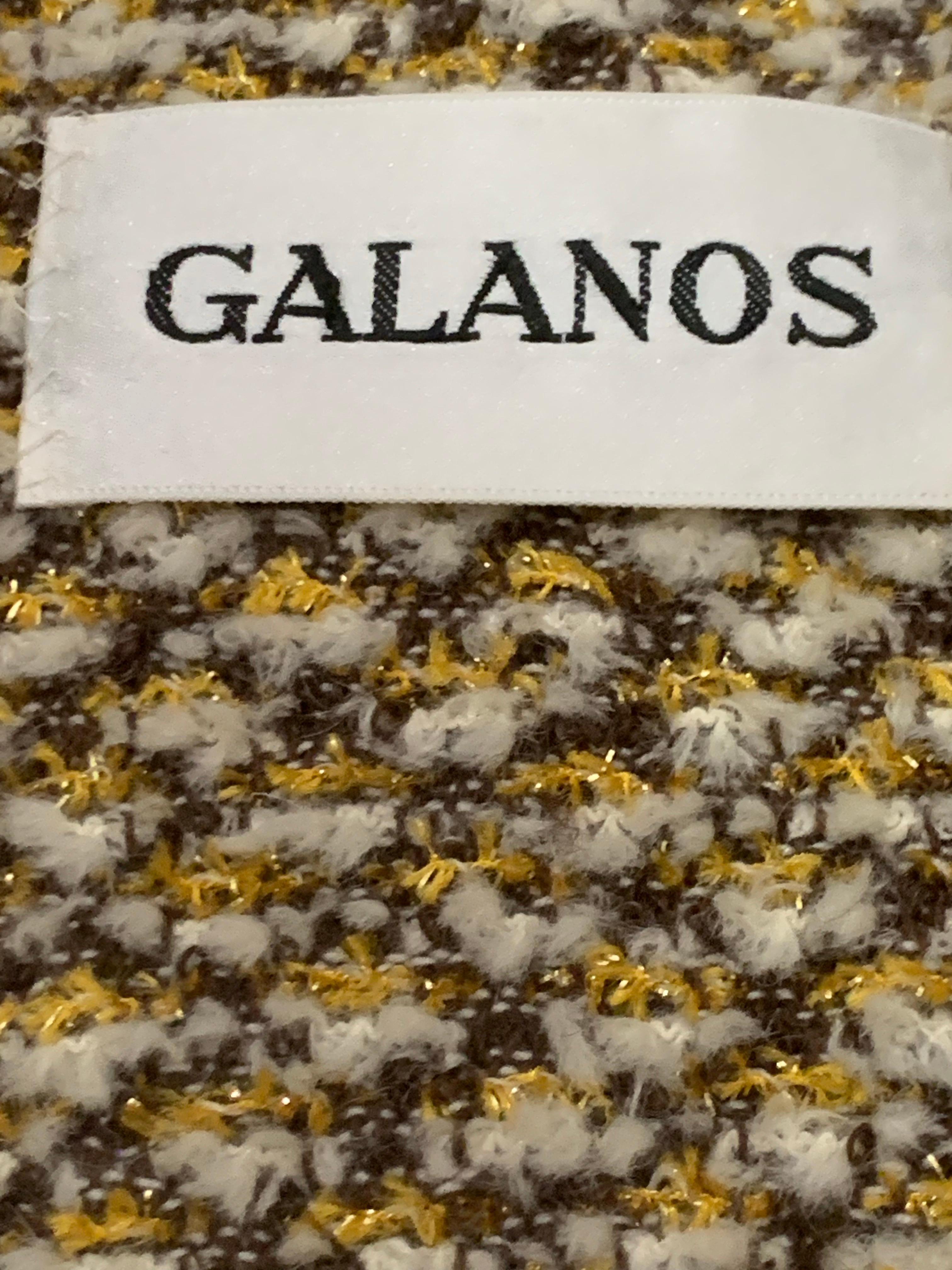 1970s James Galanos Couture Fantasy Chenille Knit Cardigan Jacket w Gold Yarn For Sale 12