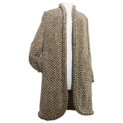 James Galanos Couture anni '70 - Giacca cardigan in maglia di ciniglia con filato dorato