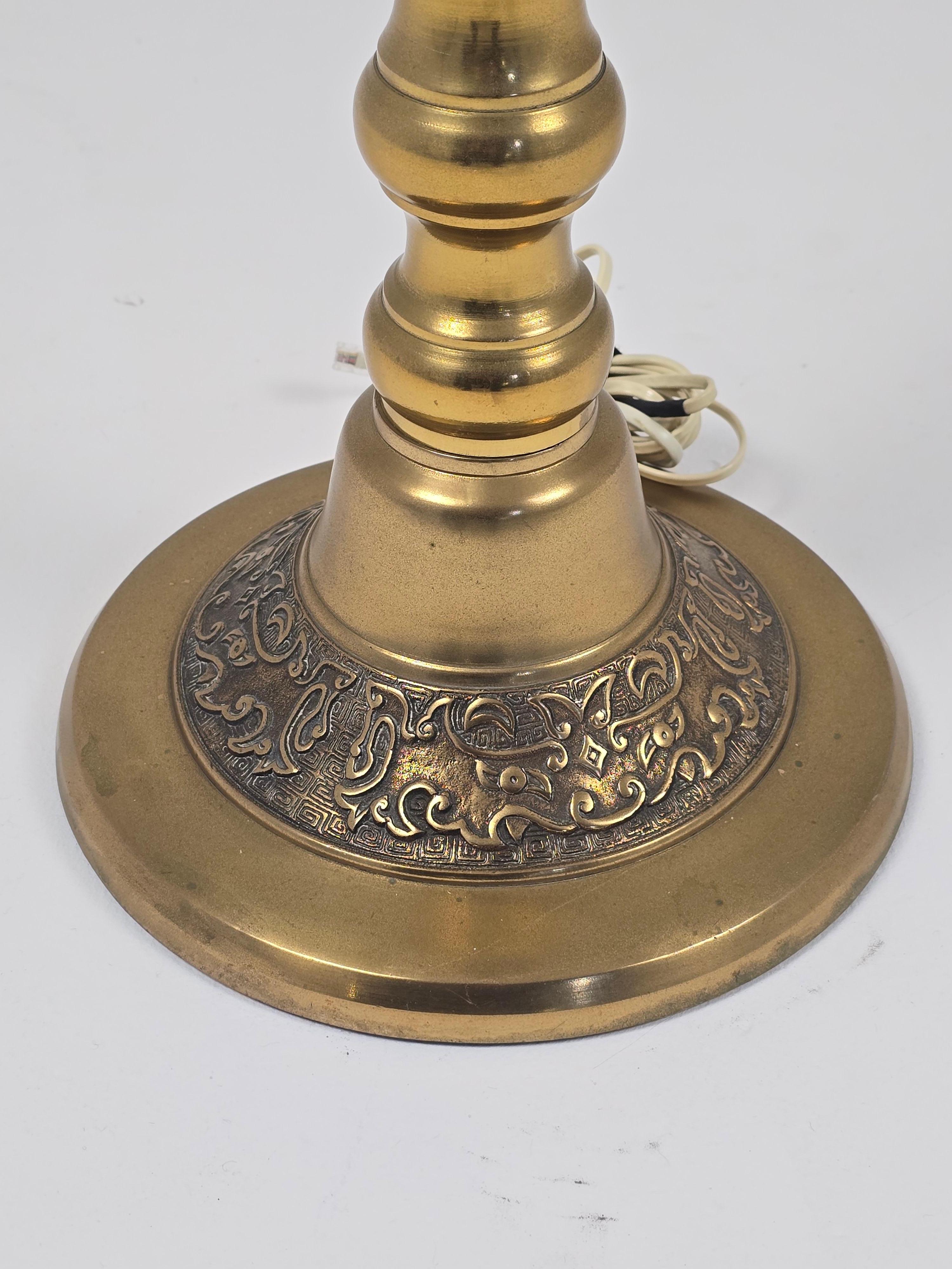 1970s James Mont Style Thick Brass Tall Standing Rotary Phone For Sale 8