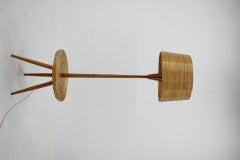 Lampadaire en bois Jan Kalous des années 1970 pour ULUV, Tchécoslovaquie.