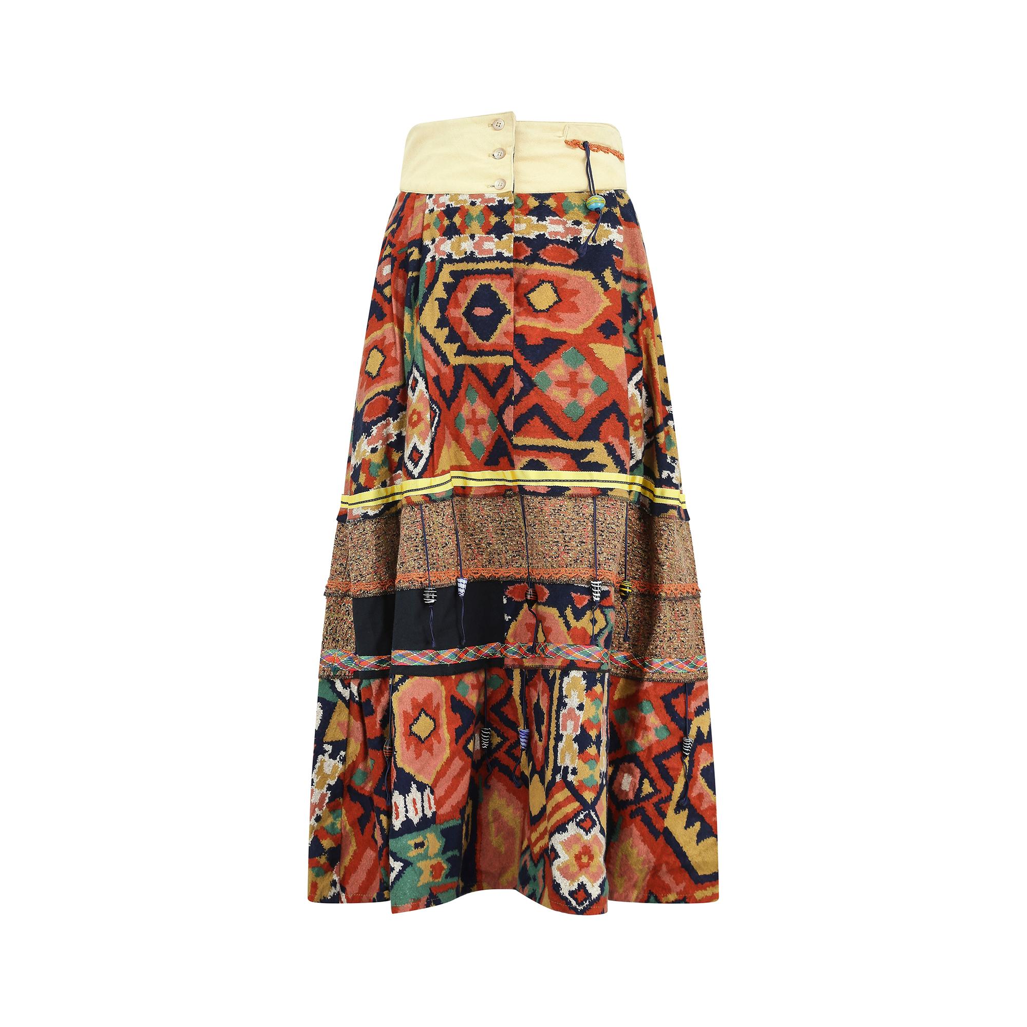 Women's 1970s Janet Moira Cotton Maxi Skirt Suit