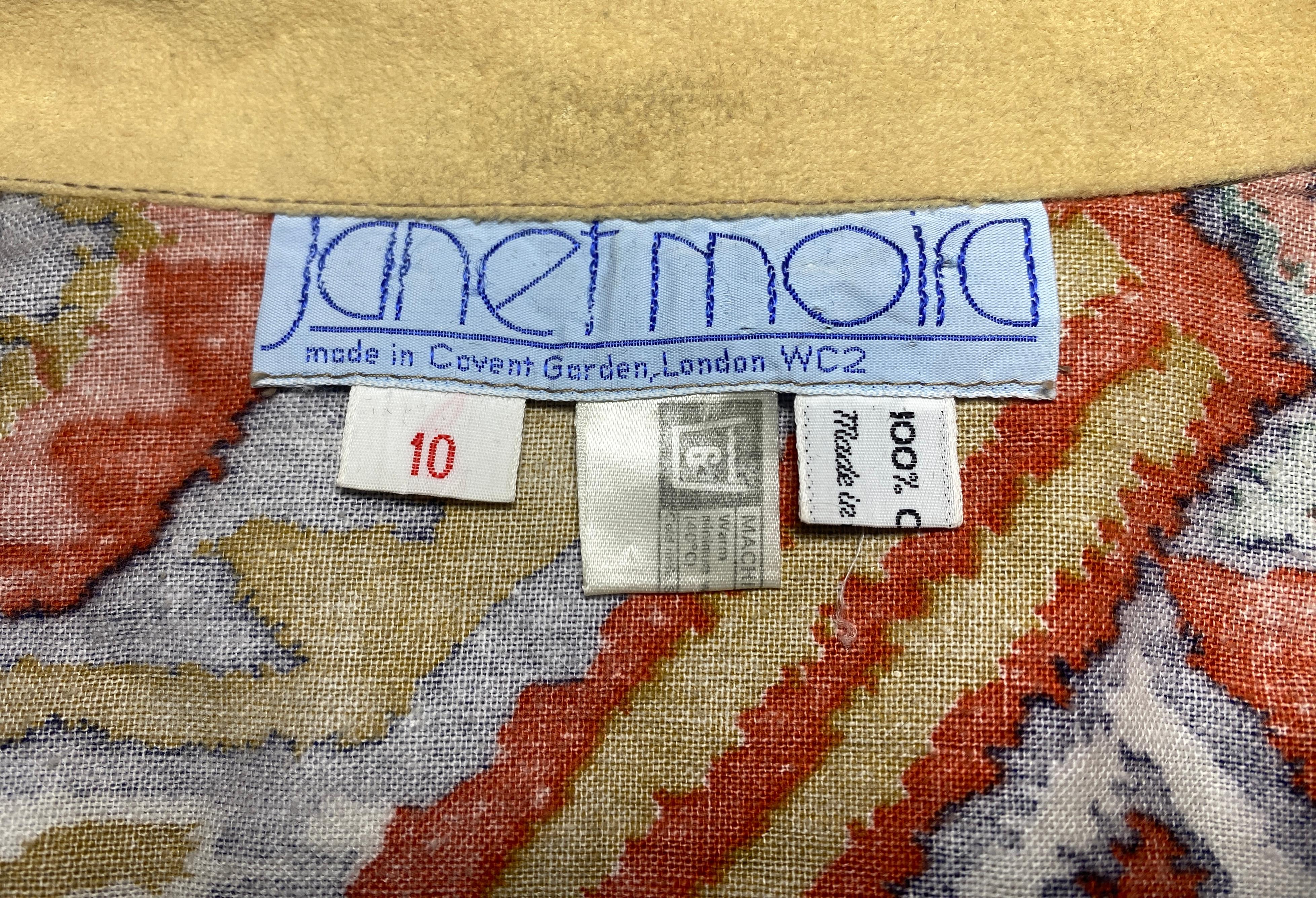 1970er Janet Moira Maxirock-Anzug aus Baumwolle im Angebot 4