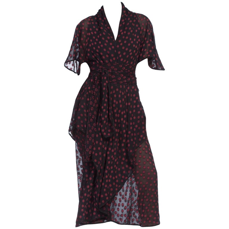1970's Janice Wainwright Silk Chiffon Dress at 1stDibs