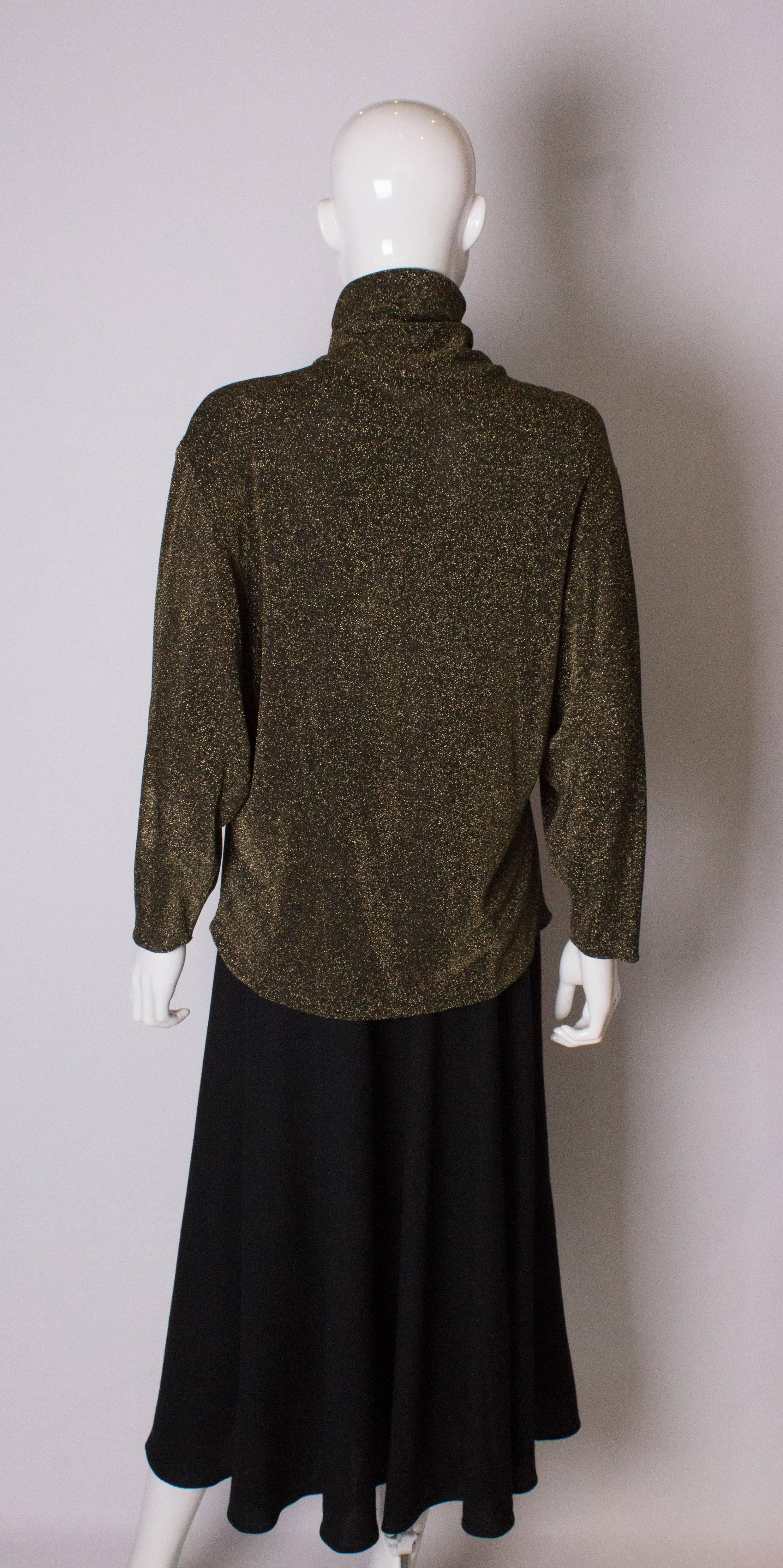 1970s Janice Wainwright Vintage Lurex Top For Sale 1
