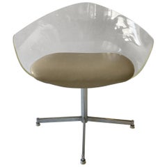 1970s Jansko Lucite Swivel Side Chair