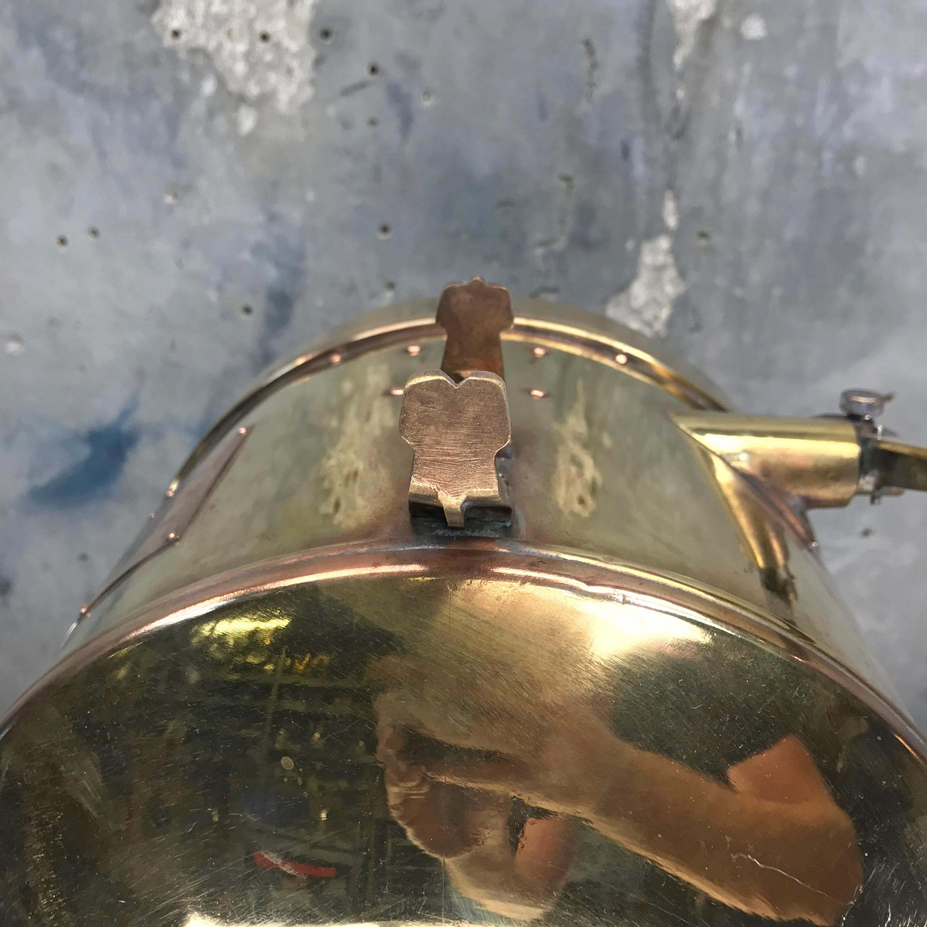 1970s Japanese Brass Signalling Projector Lamp, Shonan Kosakusho Tokyo 7