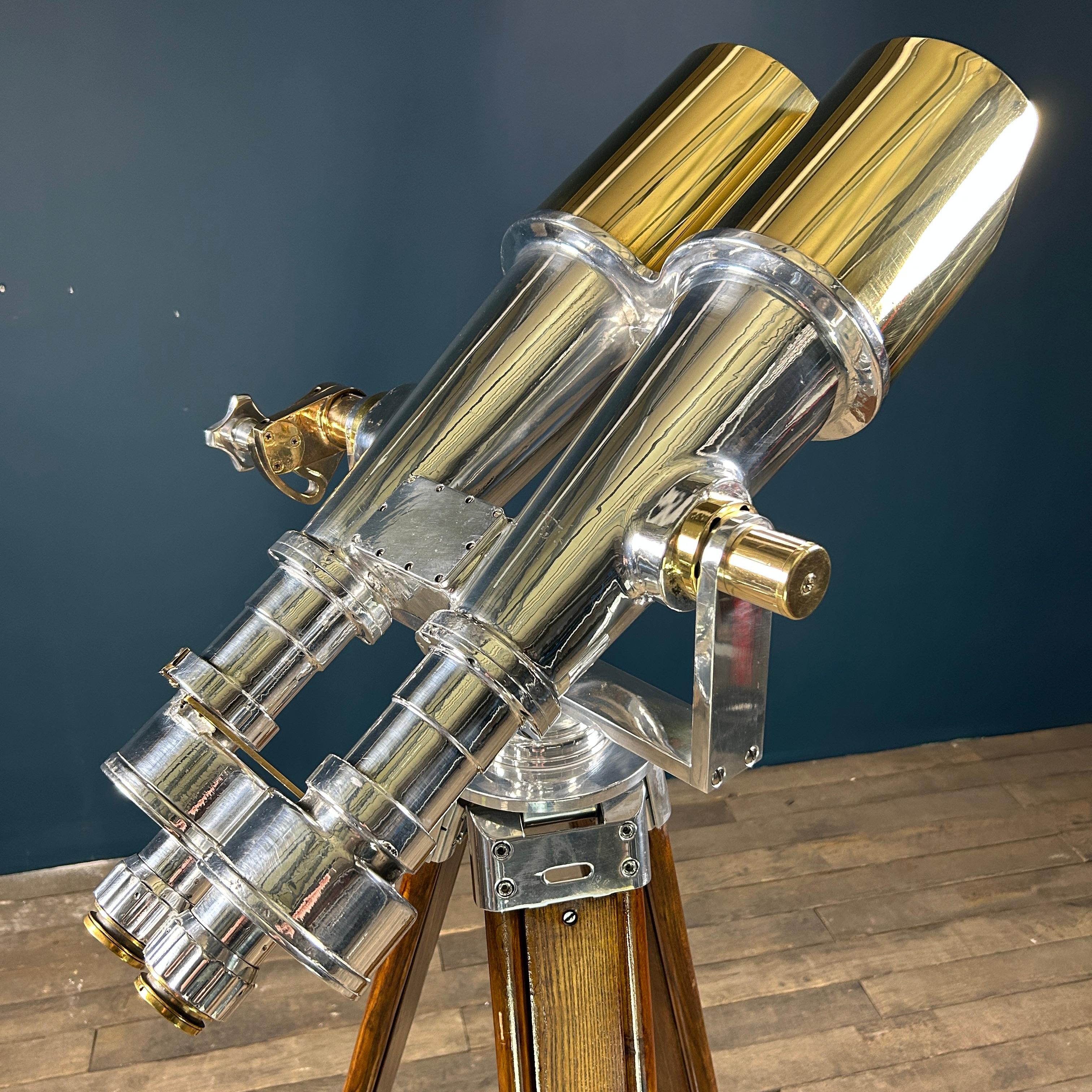 Jumelles militaires japonaises Nikon 20 x 120 Big Eye et trépied, années 1970 en vente 4