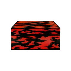 1970s Japanese Red and Black Lacquered Jewelry Box