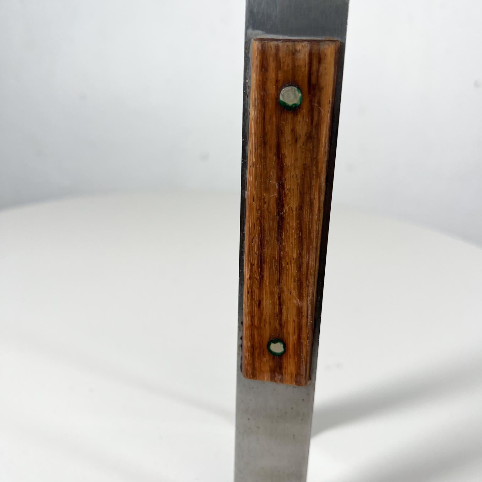Pinze per ghiaccio da bar giapponesi degli anni '70 Acciaio inossidabile e Wood in vendita 1