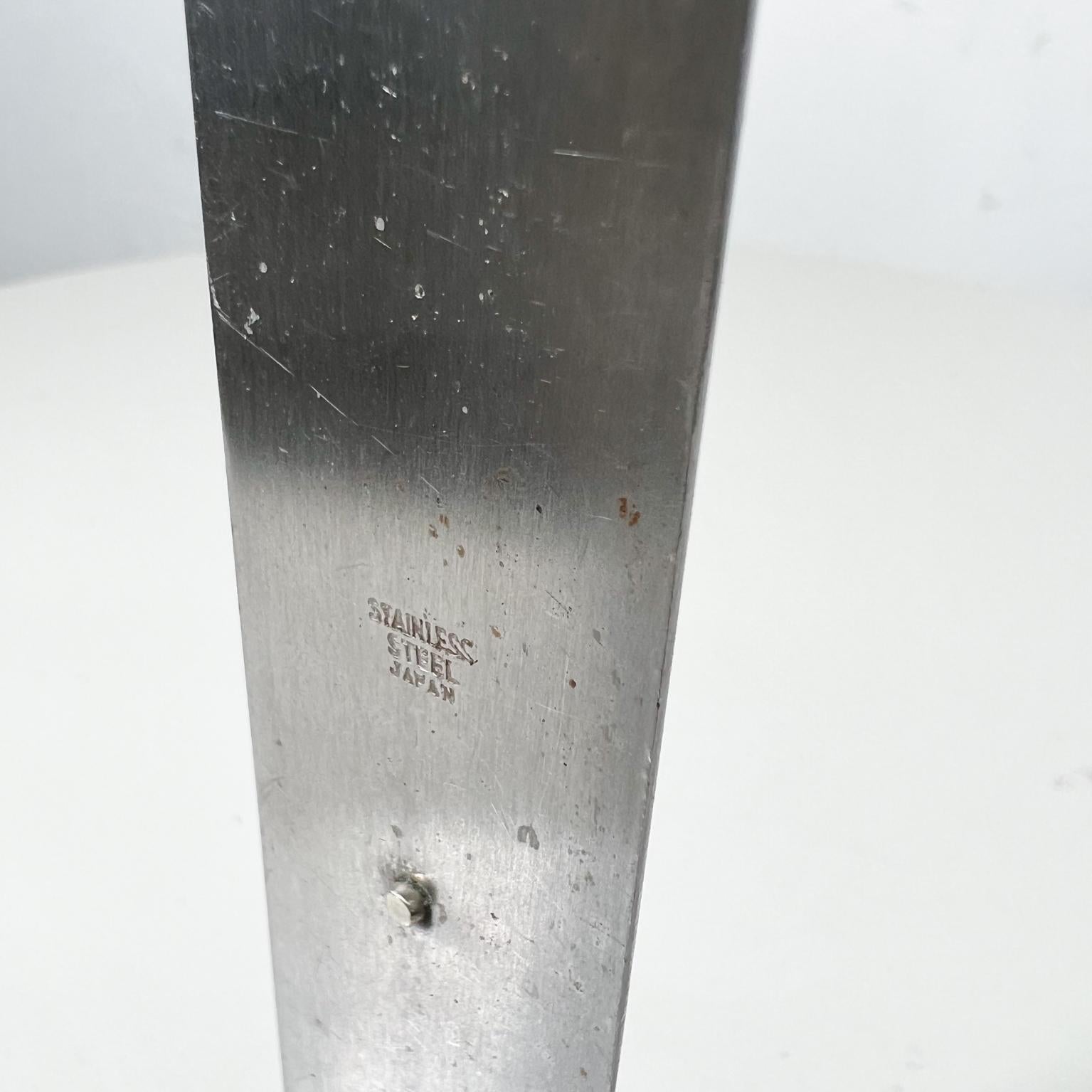 Pinze per ghiaccio da bar giapponesi degli anni '70 Acciaio inossidabile e Wood in vendita 3