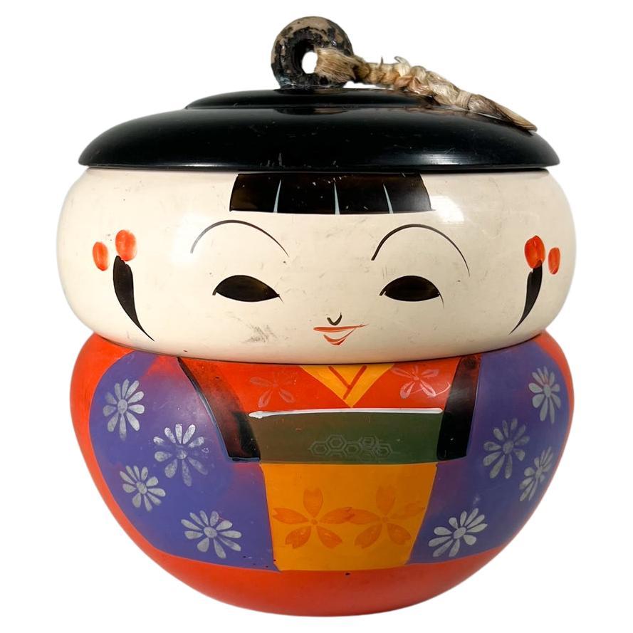 Art Deco Japanese Decor Jewelry Box Black Lacquer and Mother of Pearl