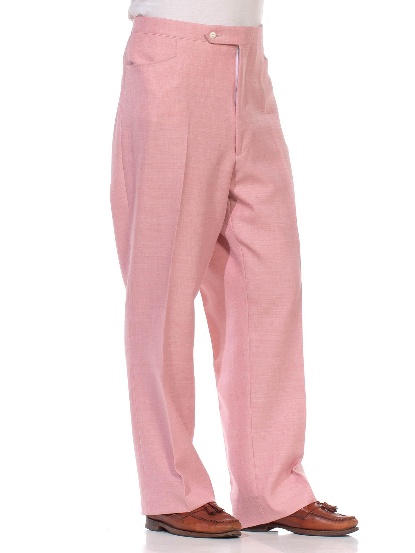pink polyester pants