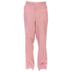 1970S JAYMAR SANS A BELT Light Pink Polyester Men's Pants
