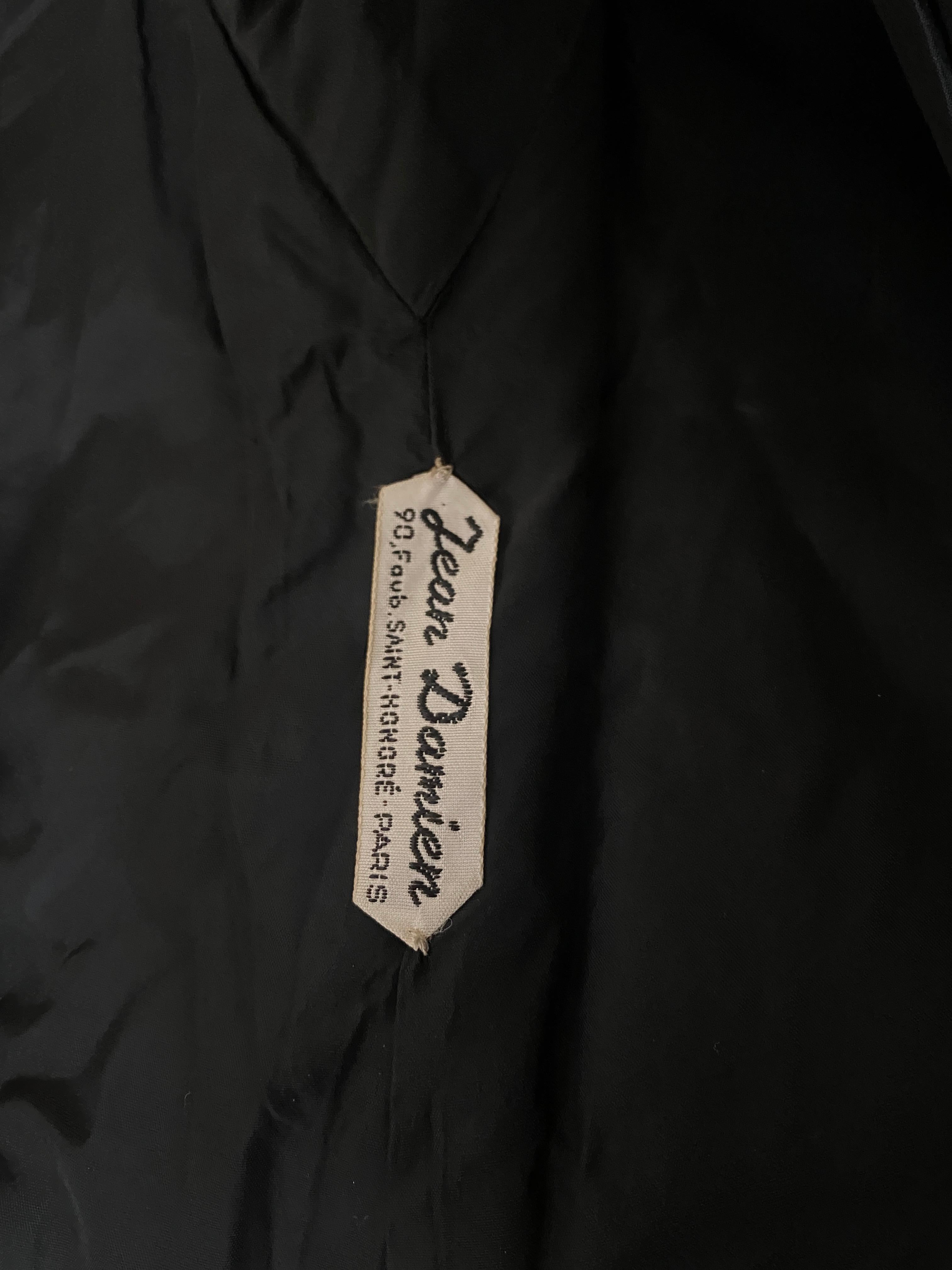 1970s Jean Damien Couture Black Velvet Metallic Duster Coat For Sale 2
