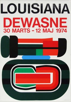 1970s Jean Dewasne Exhibition Poster Pop Art Design