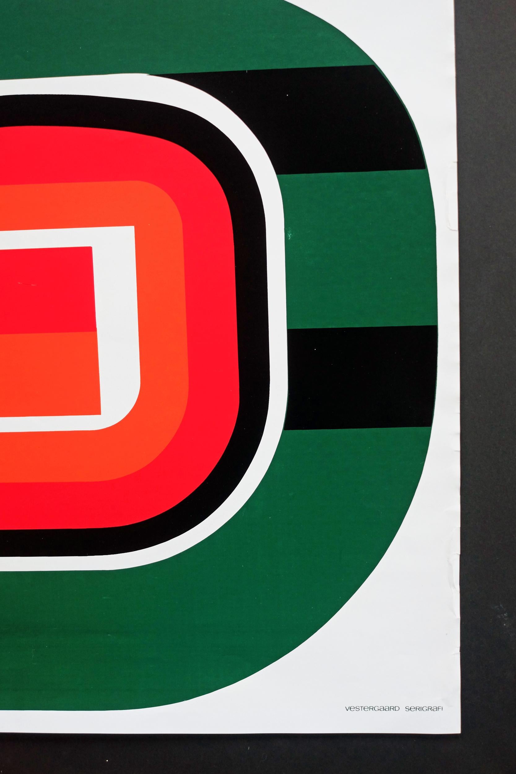 Modern 1970s Jean Dewasne Exhibition Poster Pop Art Design For Sale