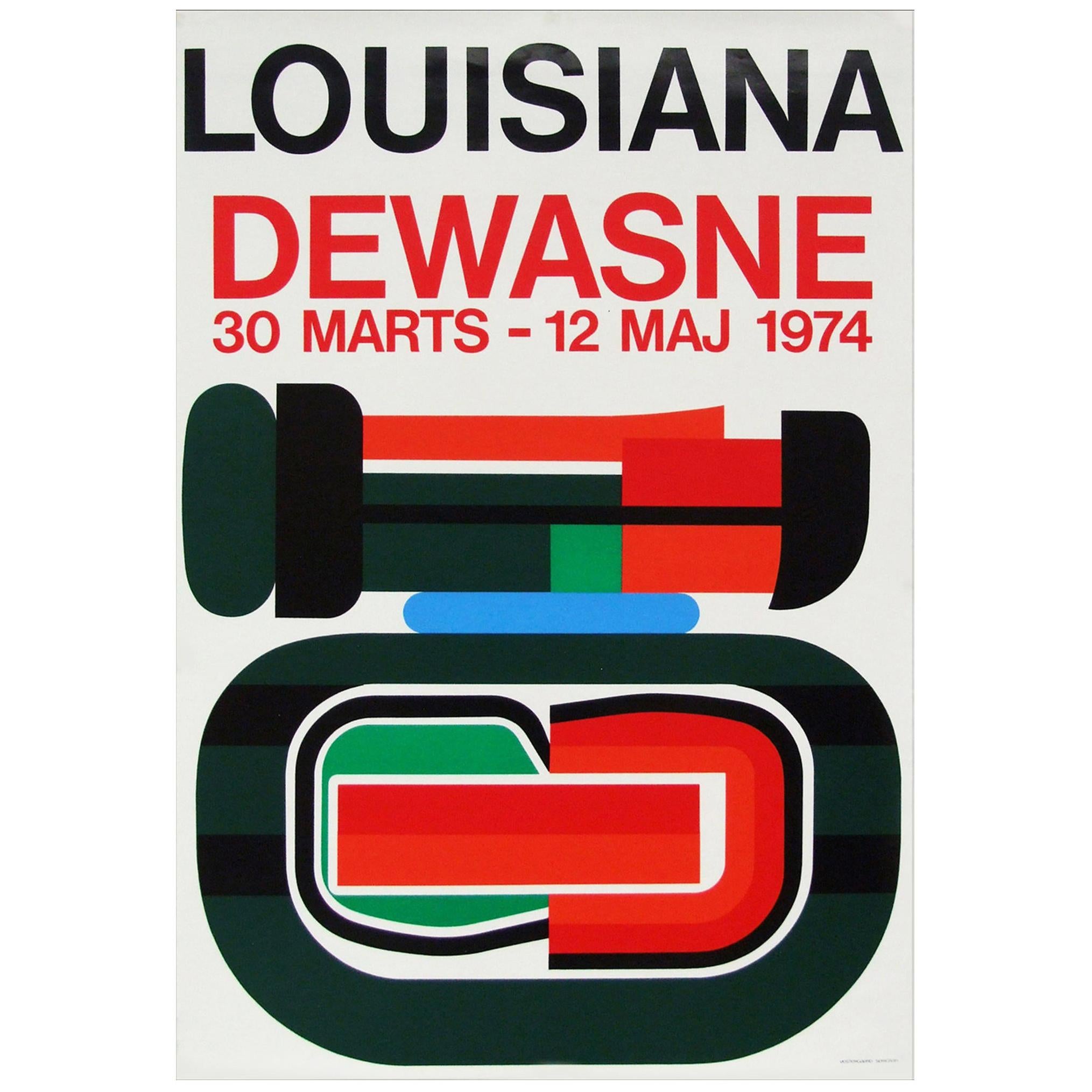 1970s Jean Dewasne Exhibition Poster Pop Art Design For Sale
