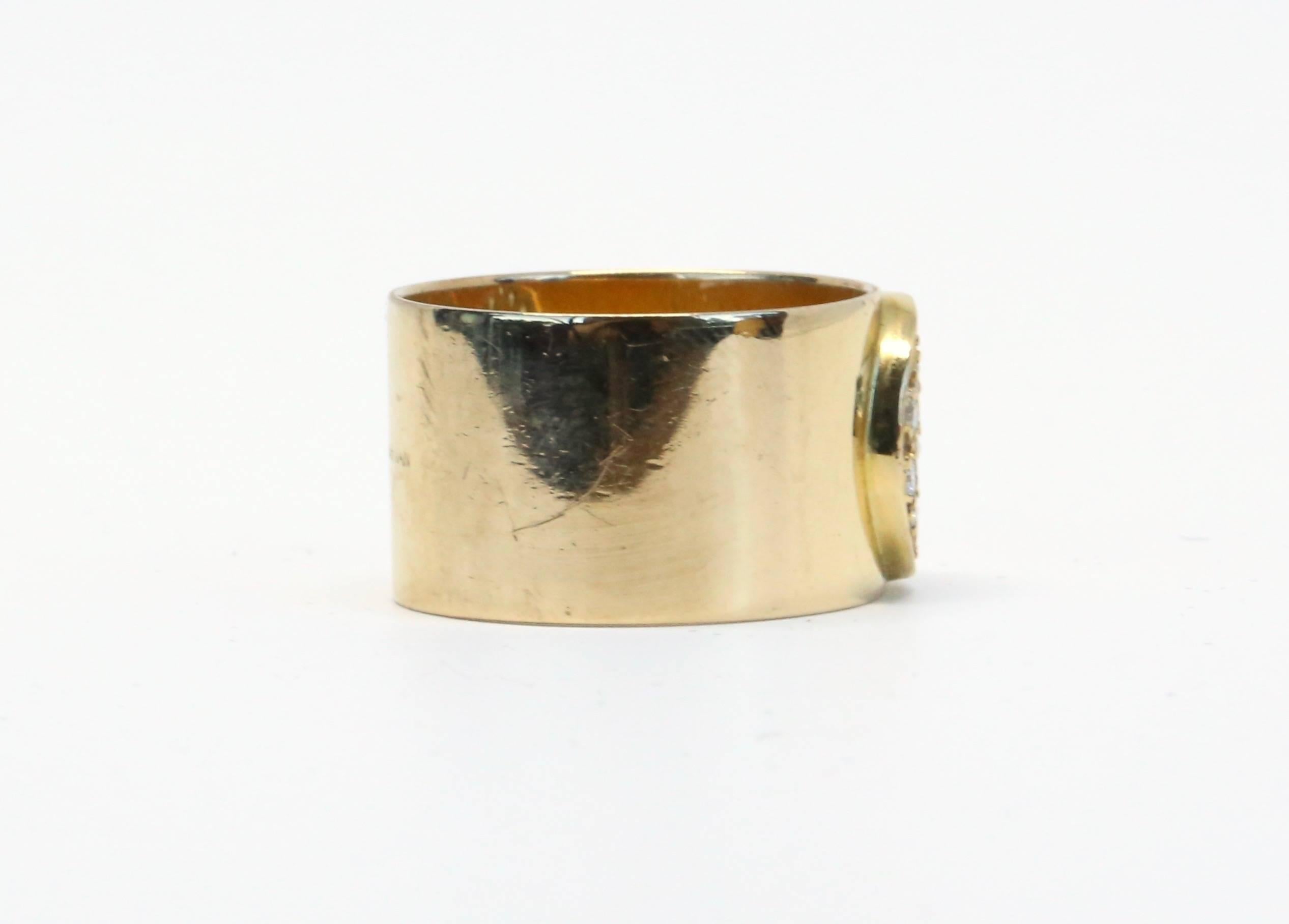 1970s Jean Dinh Van Anthea Diamond 18 Karat Gold Ring In Good Condition In Oakland, CA