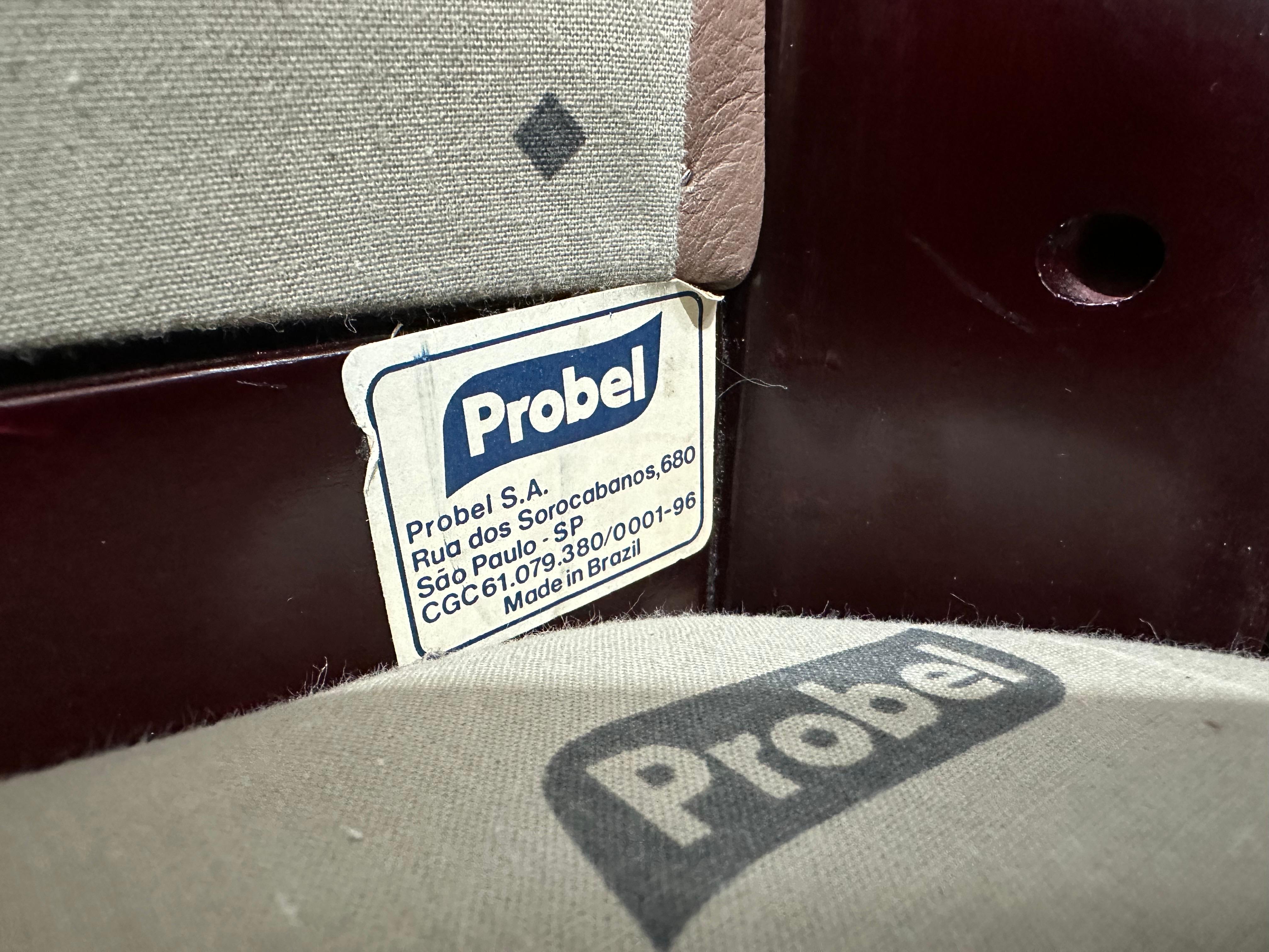1970’s Jean Gillon for Probel Brazilian Modernist Rosewood and Leather Sofa 6