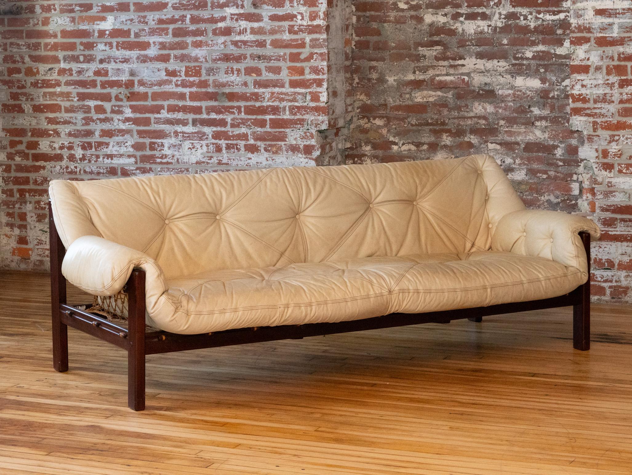 20th Century 1970s Jean Gillon Sofa And Ottoman from Brazil