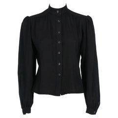 1970s Jean-Louis Scherrer black wool shirt