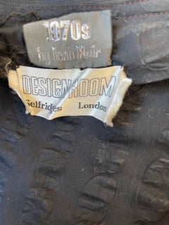 1970s Jean Muir Cotton Voile Black + Raspberry Pink Vintage 70s Maxi Dress