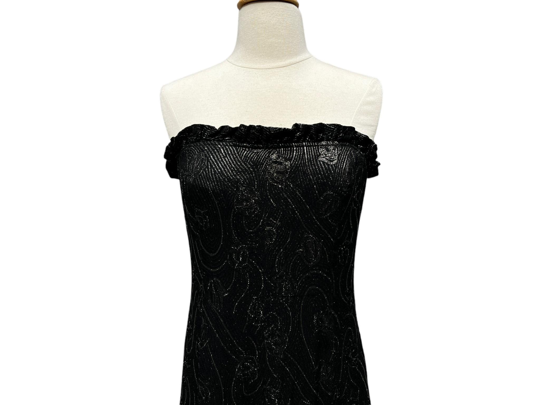 Jean Varon Metallic Dress, Circa 1970s For Sale 6