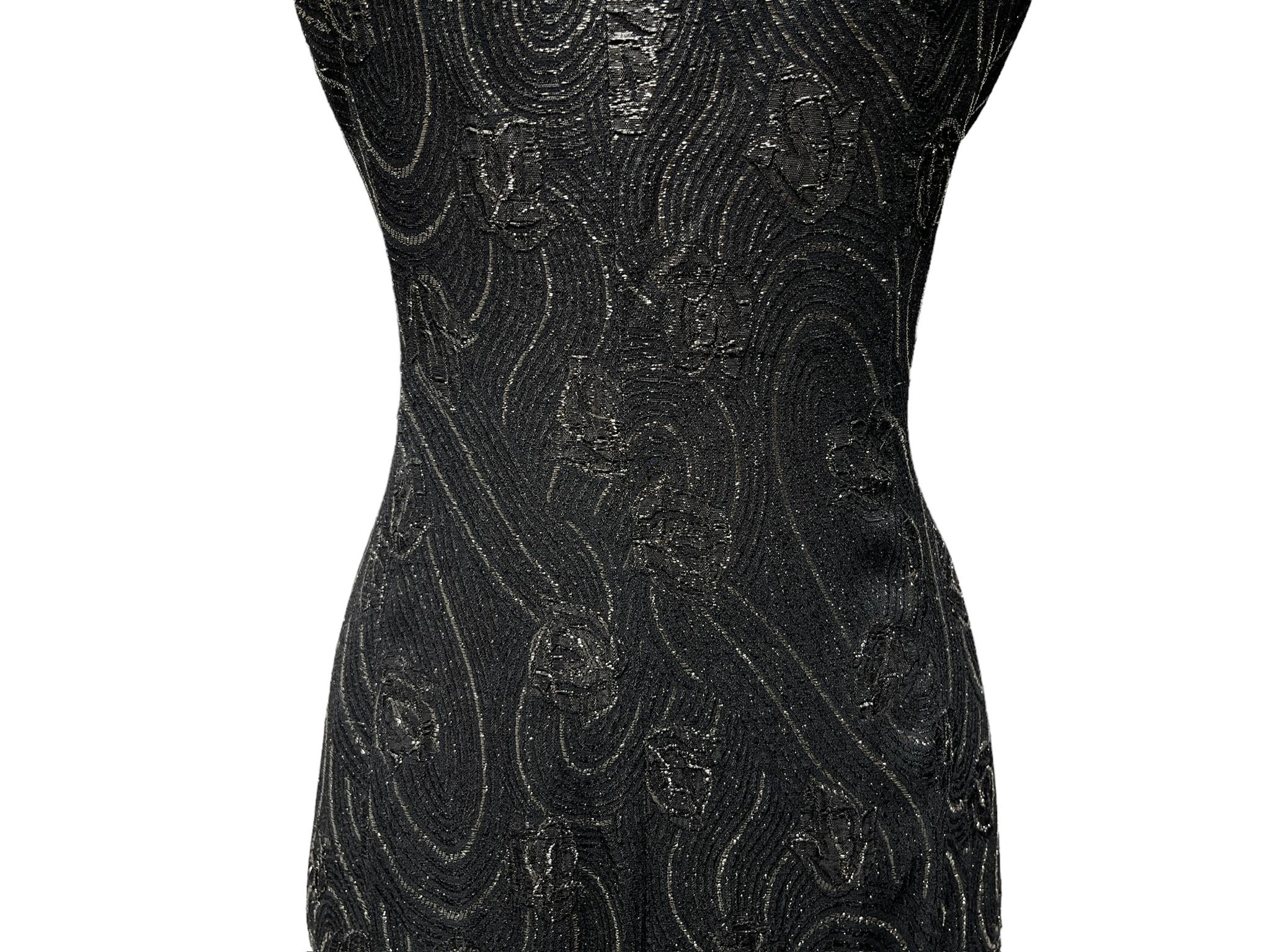 Women's Jean Varon Metallic Dress, Circa 1970s For Sale