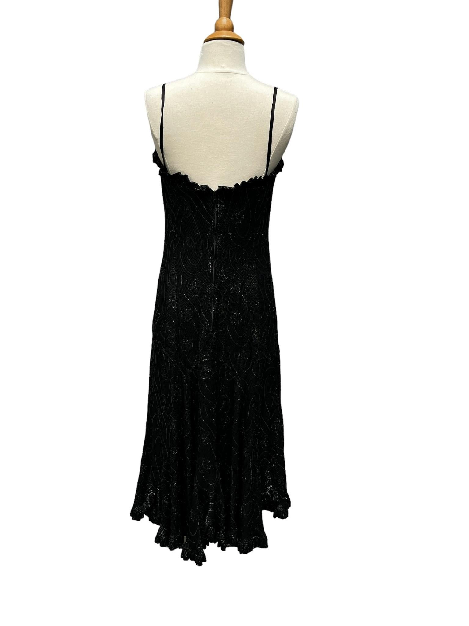1970er Jean Varon Metallic-Kleid im Angebot 3