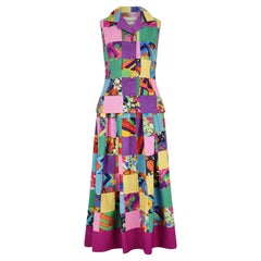 1970s Jennifer Lucas Patchwork Silk Jacket and Skirt Suit