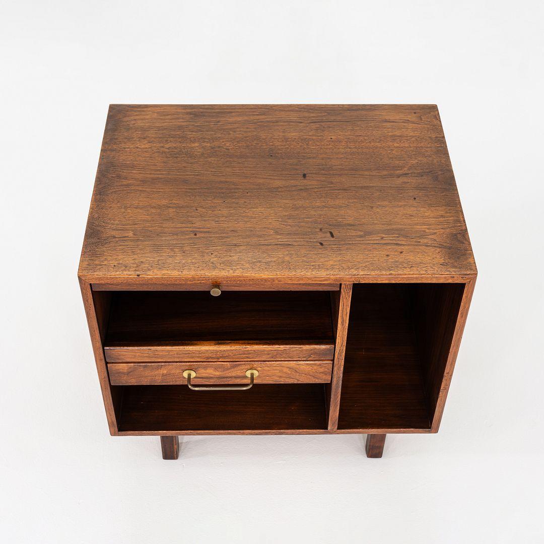 1970s Jens Risom Design 27 inch Cabinet / Nightstand in Walnut For Sale 4