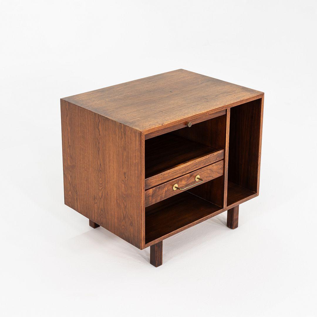 Late 20th Century 1970s Jens Risom Design 27 inch Cabinet / Nightstand in Walnut For Sale