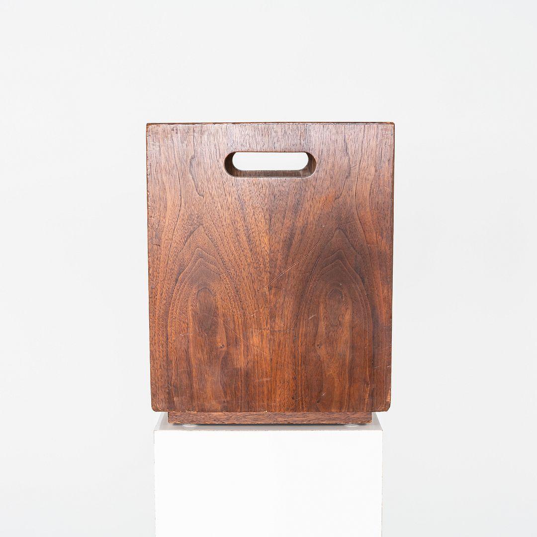 Papelera / cubo de basura de nogal Jens Risom Design, años 70 en venta 3