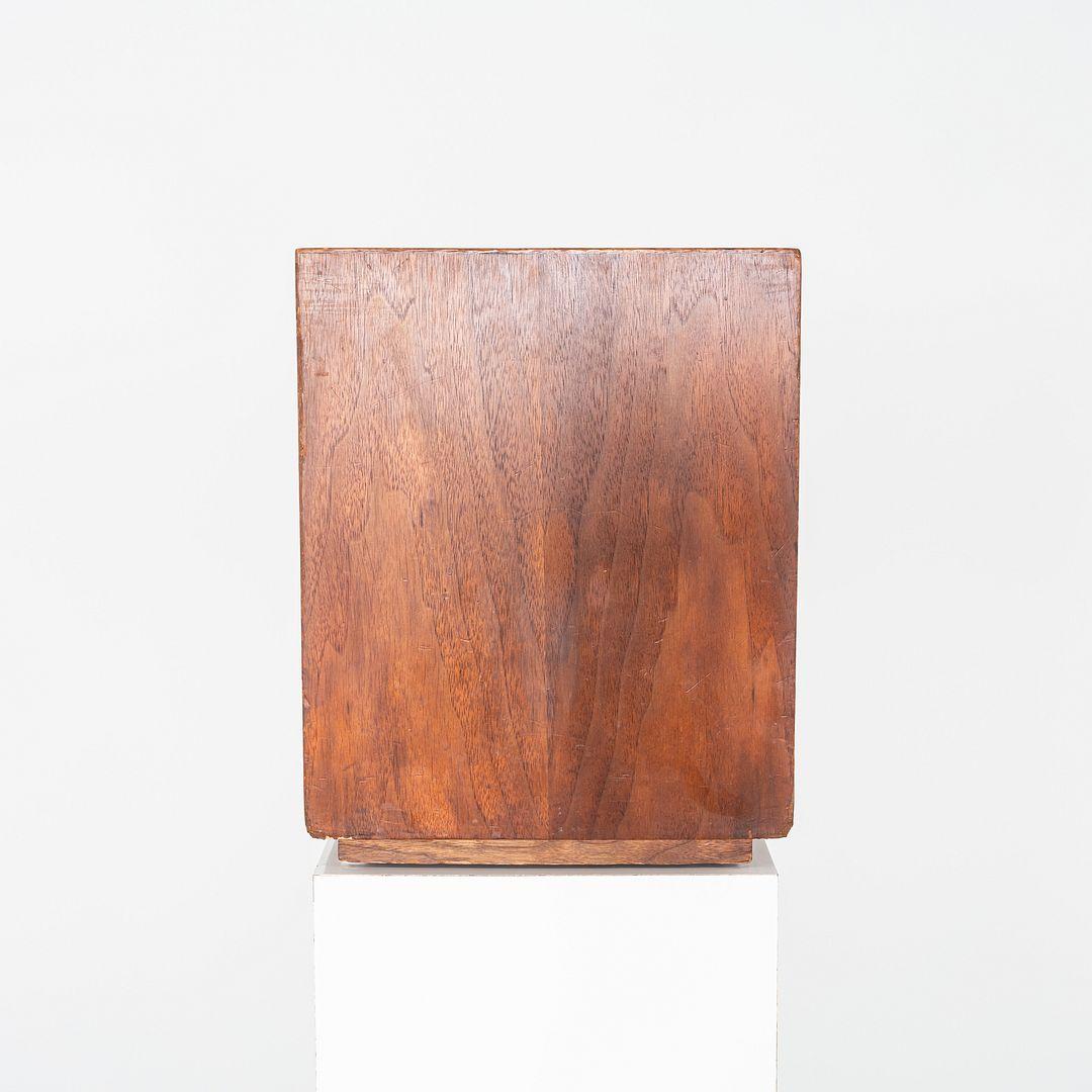 Papelera / cubo de basura de nogal Jens Risom Design, años 70 Moderno en venta
