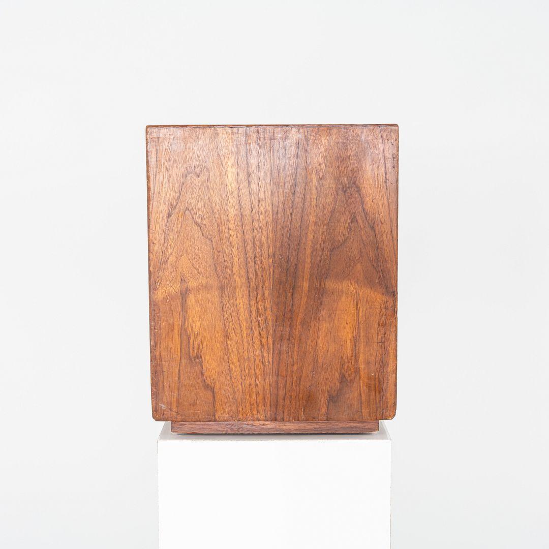 Papelera / cubo de basura de nogal Jens Risom Design, años 70 en venta 1