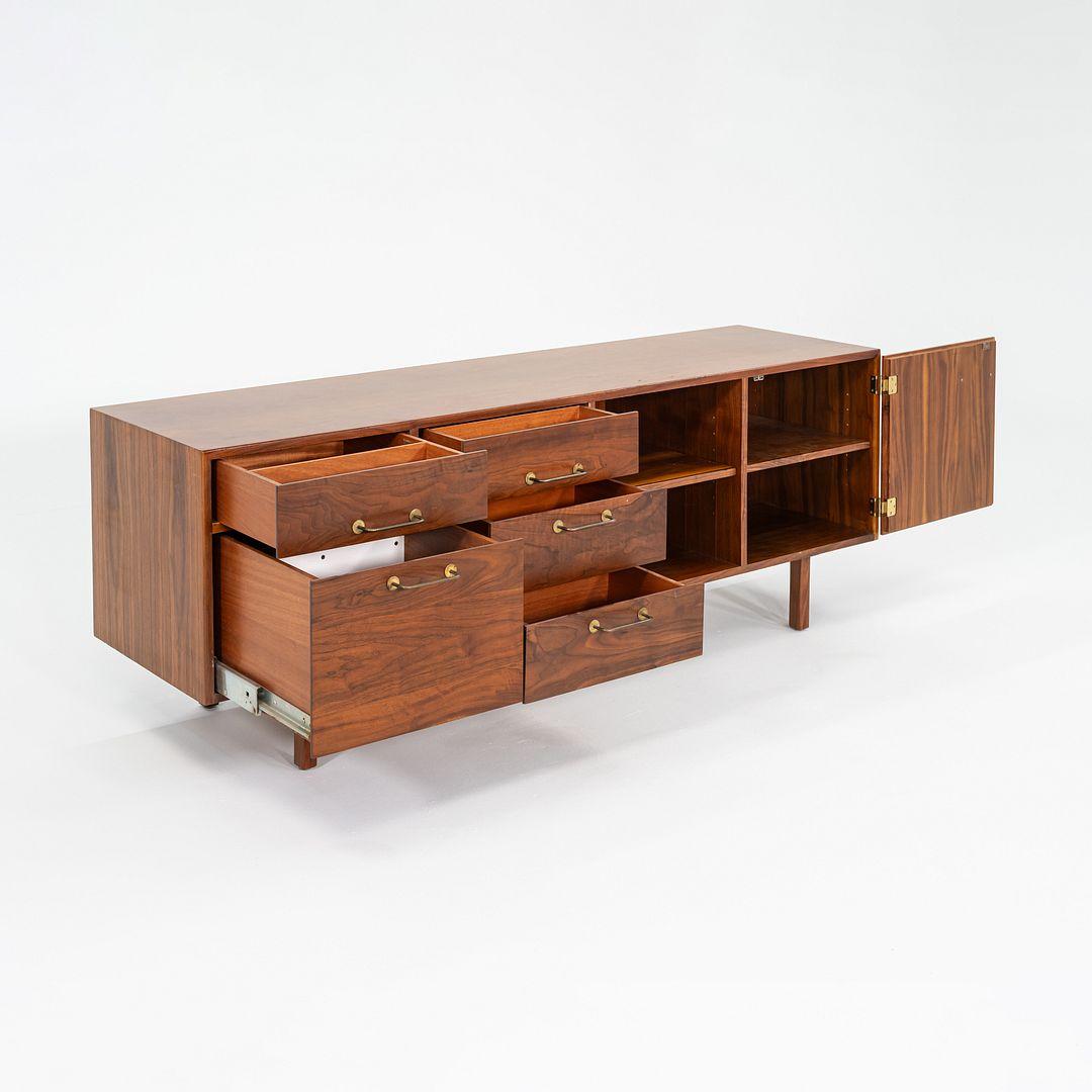 1970s Jens Risom Designs 72 inch Credenza / Cabinet in Walnut For Sale 3