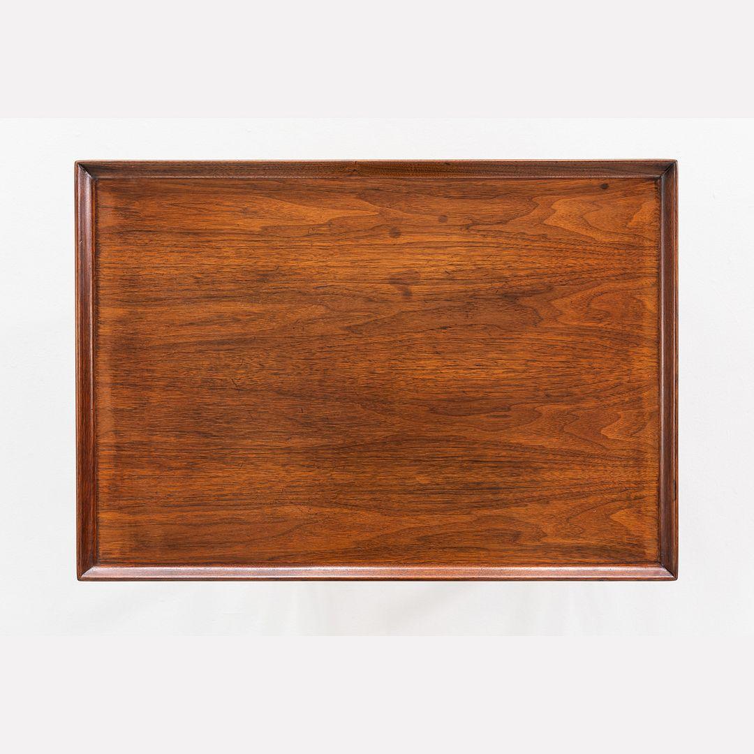 American 1970s Jens Risom Designs Side / End Table in Walnut 21x30