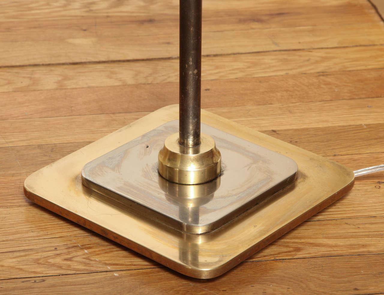 Late 20th Century 1970s Jerome Sutter Bronze and Steel Standing Lamp