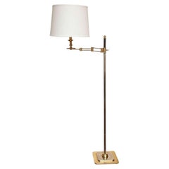 1970s Jerome Sutter Bronze and Steel Standing Lamp