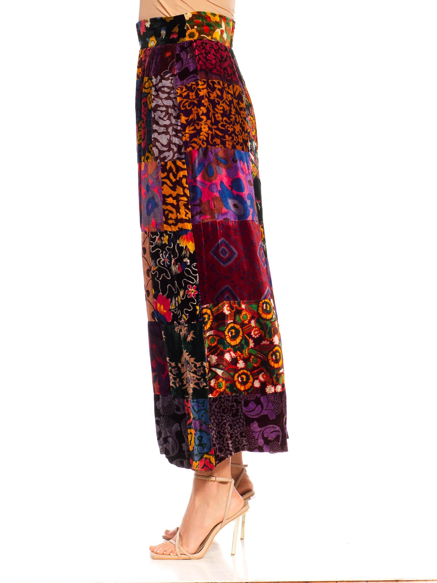 velvet patchwork skirt
