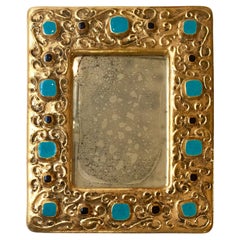 1970s 'Jewelled' Mirror by François Lembo