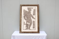 1970s Joan K. Connolly La Amelia, El Peten, Guatemala, Rubbing on Fabric Artwork