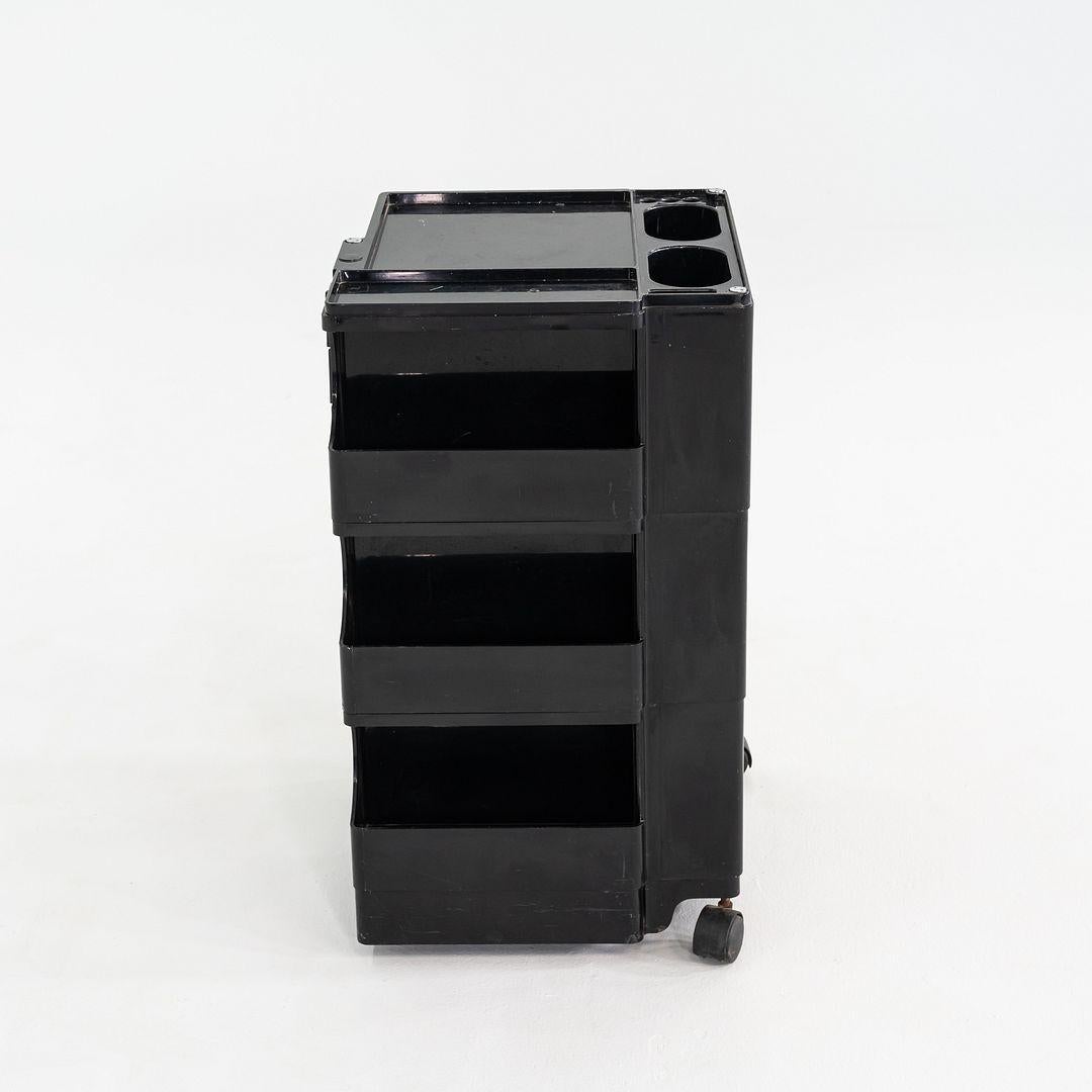 This is an Original Boby B33 Trolley Office Organizer, designed by Joe Colombo in 1969. This iteration was produced by Bieffeplast in Italy during the 1970s. The body of the cart contains myriad drawers and storage spaces, constructed of hard cast