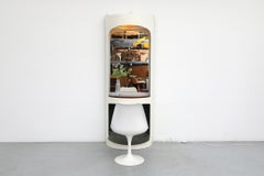 1970s Joe Colombo Inspired Half Round Space Age Vanity with Mirror and Light