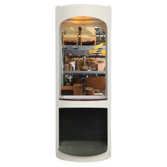 1970s Joe Colombo Inspired Half Round Space Age Vanity with Mirror and Light