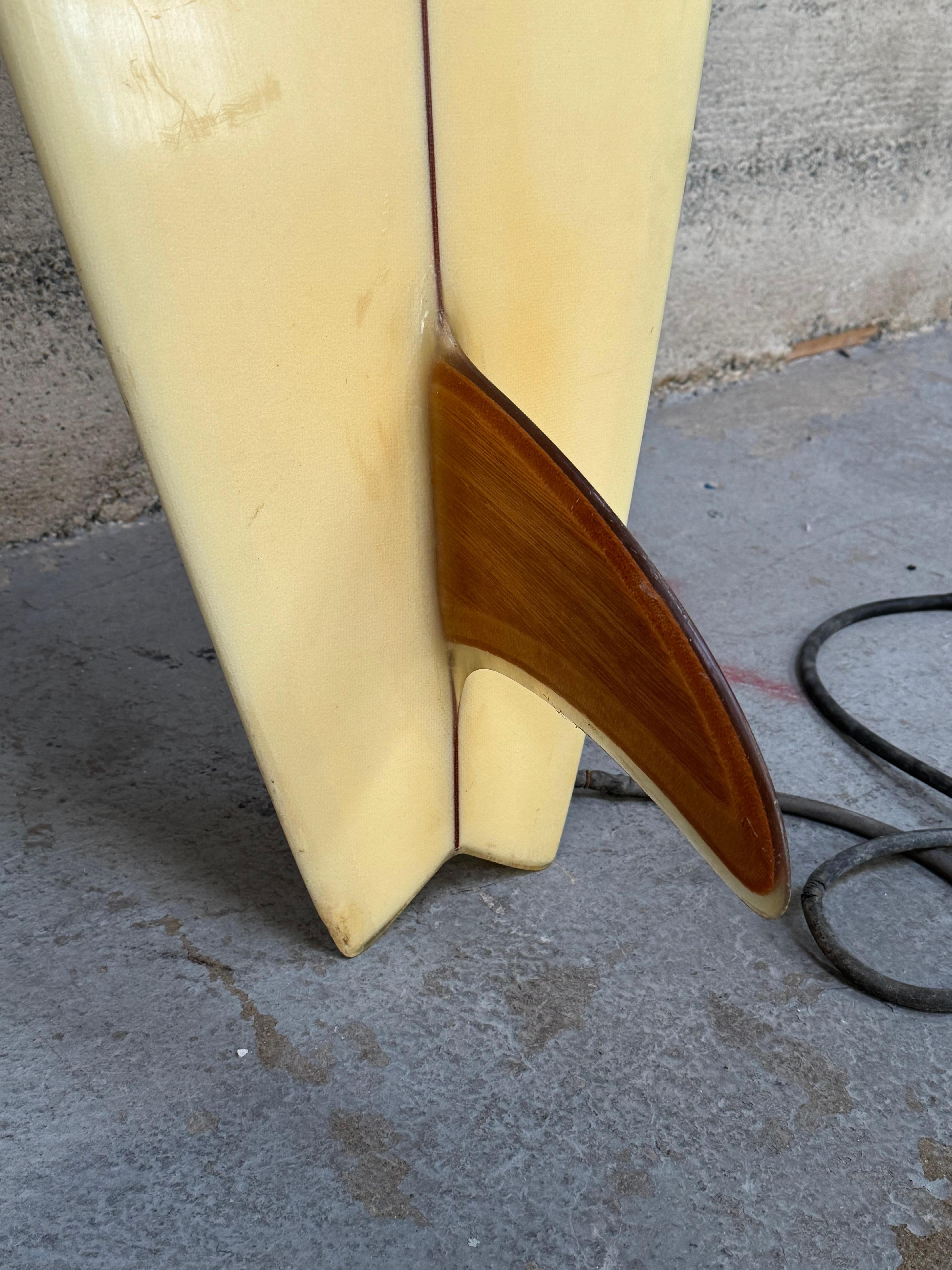 Hand-Crafted 1970s Joey Thomas Single Fin Surfboard an Santa Cruz Surf History Artifact For Sale