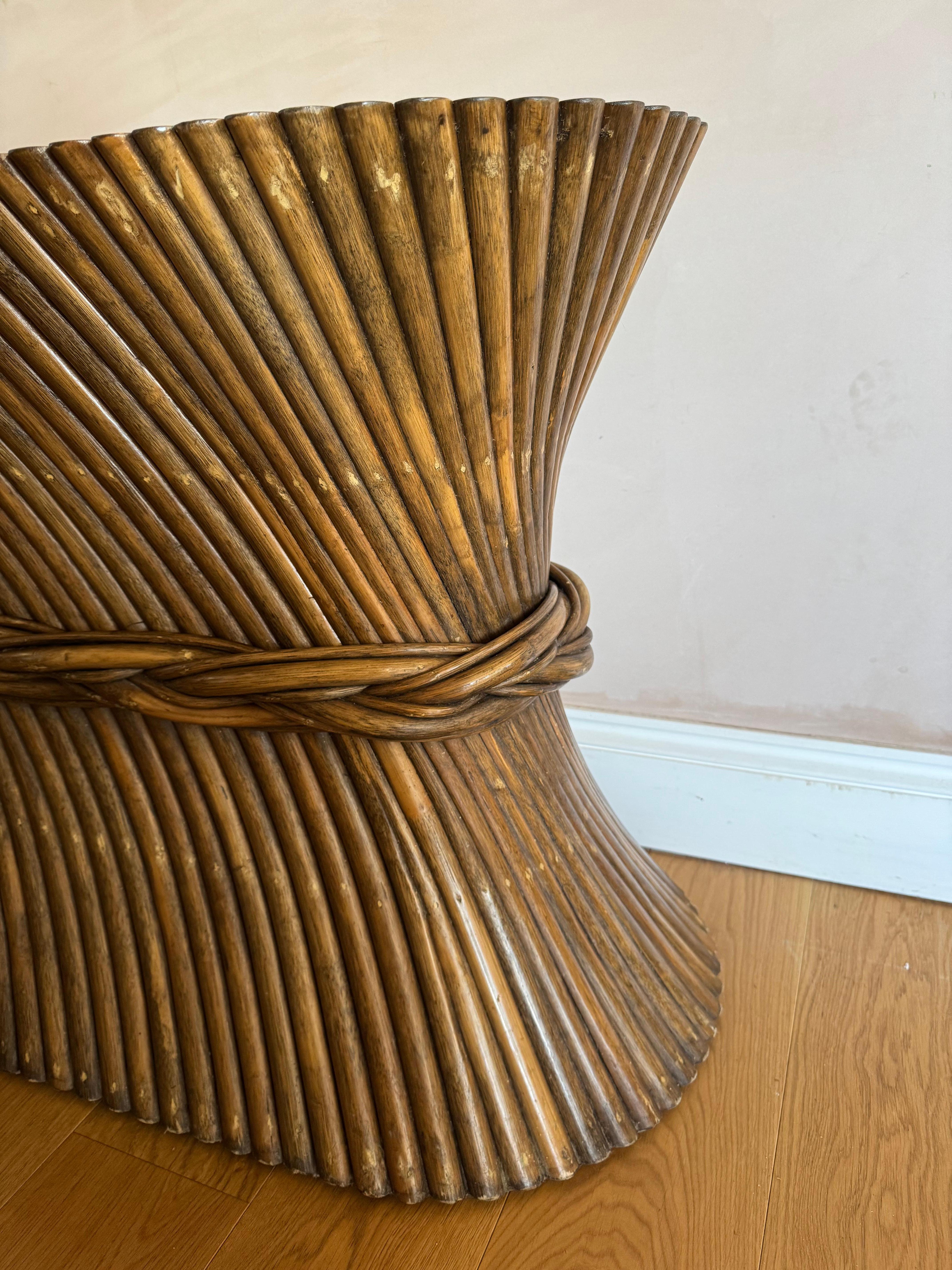 1970’s John & Elinor McGuire Wheatsheaf gathered dining table console For Sale 4
