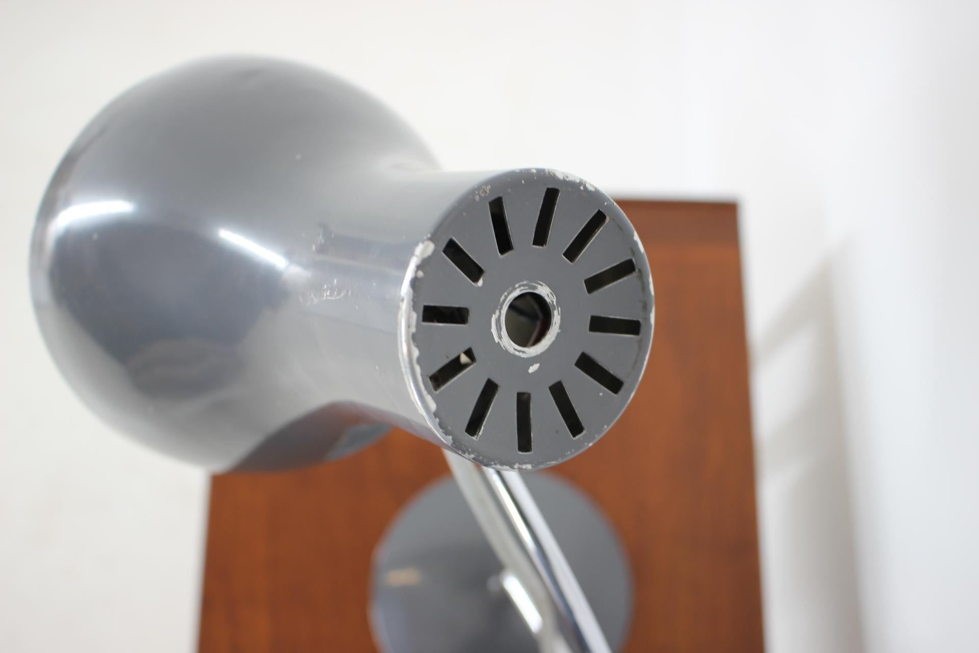 Chrome 1970s Josef Hurka Design Table Lamp for Lidokov, Czechoslovakia For Sale