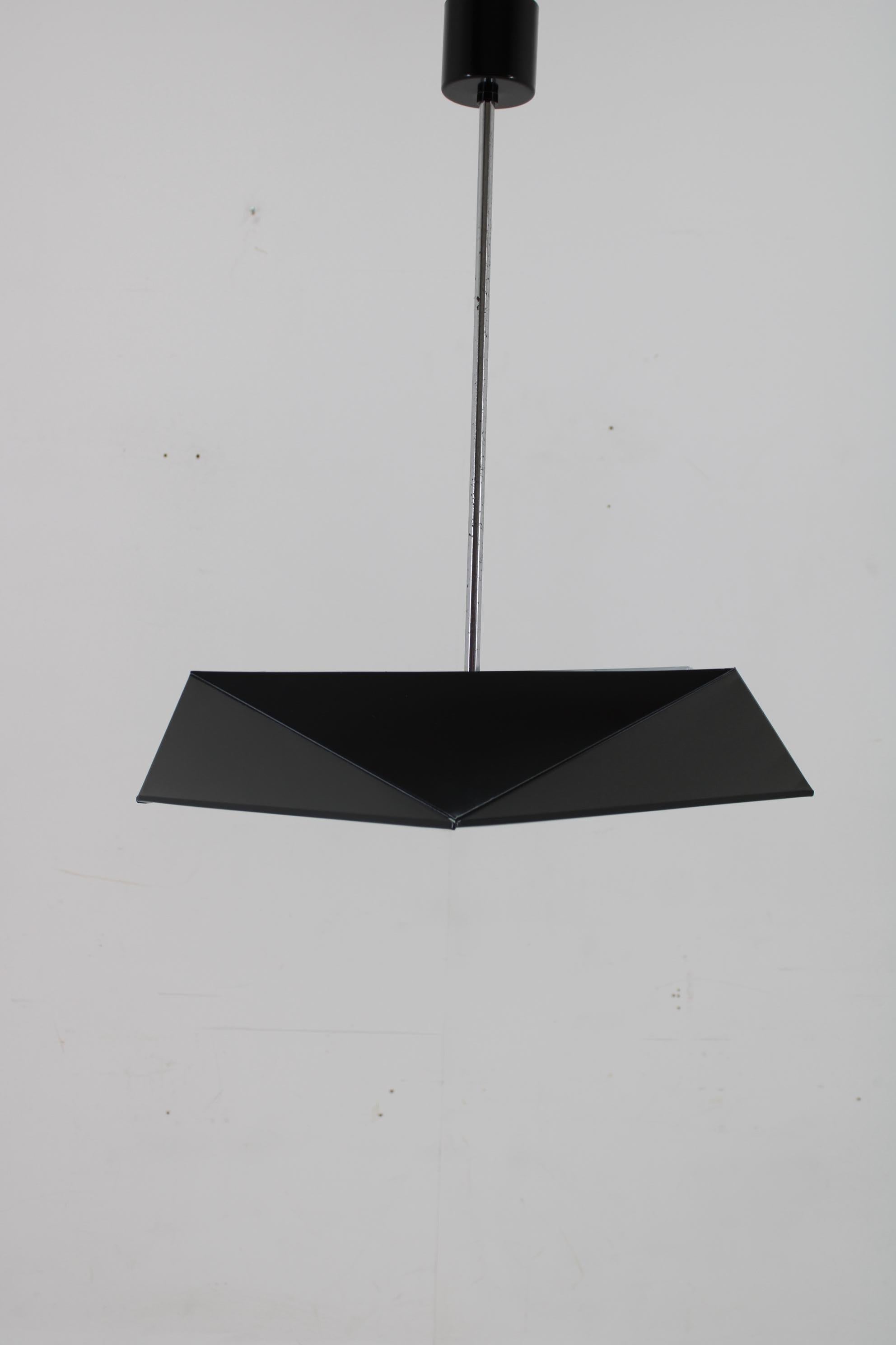 Czech 1970s Josef Hurka Rare Geometric Pendant Lamp for Napako, 6 items available For Sale