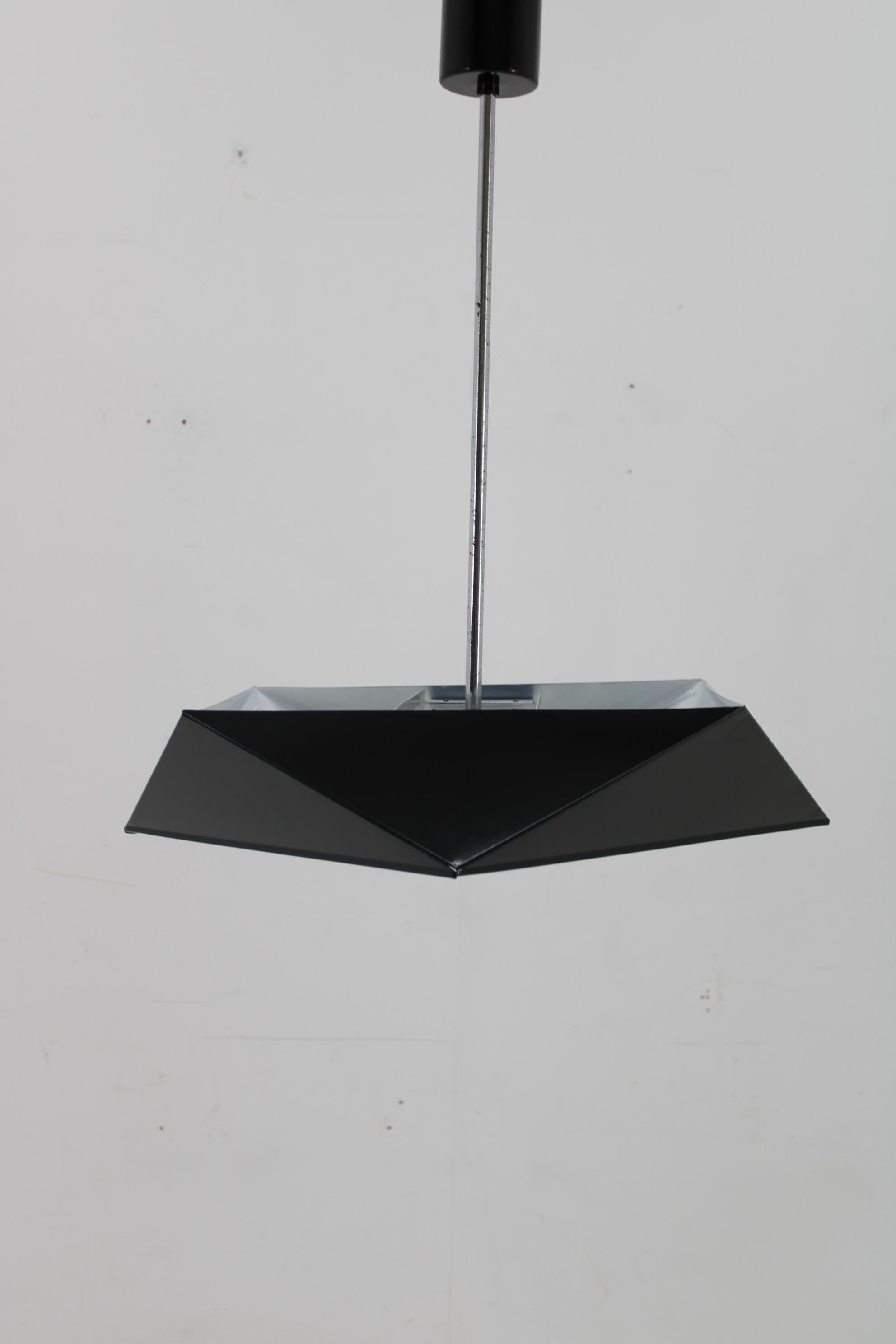 1970s Josef Hurka Rare Geometric Pendant Lamp for Napako, 6 items available In Good Condition For Sale In Praha, CZ